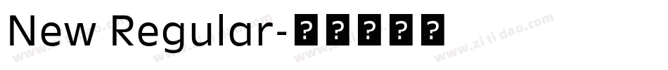 New Regular字体转换